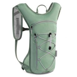 Plecak rowerowy z odblaskami i miejscem na bukłak Spokey Fuji. Zielone plecaki męskie Spokey, bez wzorów. W wyprzedaży za 59.99 zł.