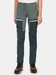 Kilpi Spodnie funkcyjne Zipp-Off "Hosio" w kolorze zielonym rozmiar: 40. Zielone spodnie dresowe damskie Kilpi, z materiału, outdoorowe. Za 279.11 zł.