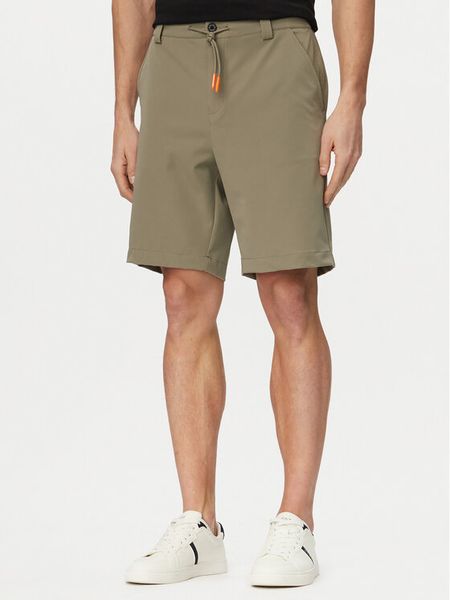 Guess Szorty materiałowe M6GD36 W2169 Khaki Regular Fit. Brązowe szorty męskie Guess, z materiału, bez kołnierzyka. Za 259.99 zł.