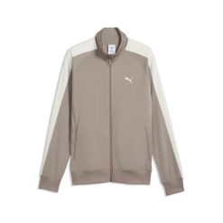 Kurtka z dresu Puma. Brązowe kurtki treningowe męskie Puma, m, bez wzorów, z dresówki, na fitness i siłownię. Za 265.50 zł.