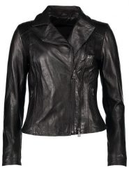 Bugatti Skórzana kurtka w kolorze czarnym rozmiar: 38. Czarne kurtki damskie Bugatti, bez wzorów, ze skóry, bez kaptura. Za 761.99 zł.