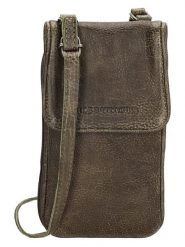 HIDE & STITCHES Skórzana torebka w kolorze oliwkowym na telefon - 11 x 20 x 2 cm rozmiar: onesize. Brązowe torebki klasyczne damskie HIDE & STITCHES, bez wzorów, z materiału, bez dodatków. Za 150.95 zł.