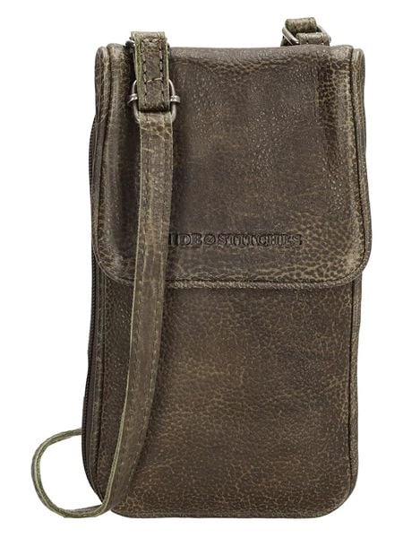 HIDE & STITCHES Skórzana torebka w kolorze oliwkowym na telefon - 11 x 20 x 2 cm rozmiar: onesize. Brązowe torebki klasyczne damskie HIDE & STITCHES, bez wzorów, z materiału, bez dodatków. Za 150.95 zł.