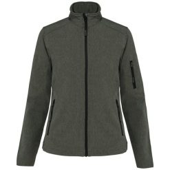 Kurtka Softshell dla kobiet Kariban. Zielone kurtki softshell damskie KARIBAN, m, bez wzorów, z elastanu, bez kaptura. Za 174.00 zł.