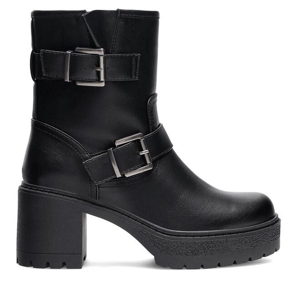 Botki Jenny Fairy. Czarne botki damskie Jenny Fairy, bez obcasa, na słupku, bez zapięcia. Za 159.99 zł.