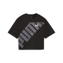 Koszulka Puma Power Cropped. Czarne bluzki sportowe damskie Puma, xs, bez kołnierzyka, bez ramiączek. Za 61.99 zł.