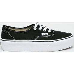 Vans - Tenisówki. Czarne trampki i tenisówki damskie Vans, bez wzorów, z gumy. W wyprzedaży za 229.90 zł.
