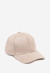 Beżowa Klasyczna Czapka z Daszkiem Tusira. Brązowe czapki z daszkiem damskie Born2be, bez wzorów, z jeansu. Za 34.99 zł.