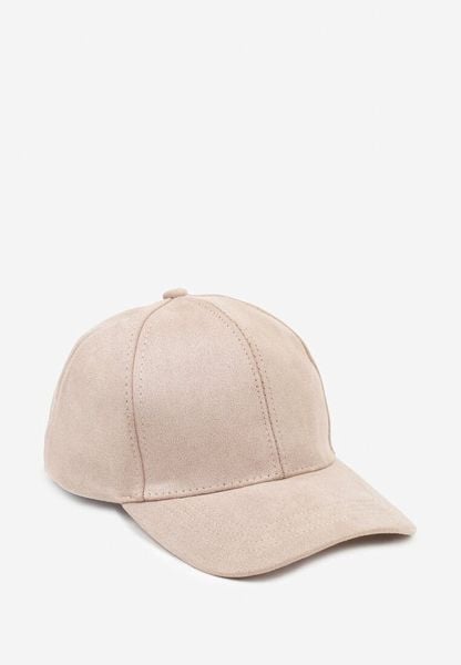 Beżowa Casualowa Czapka z Daszkiem Tuslena. Brązowe czapki z daszkiem damskie Renee, bez wzorów, z jeansu. Za 34.99 zł.