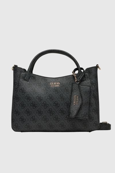 GUESS Czarna torebka damska Brenton. Czarne torebki klasyczne damskie Guess, z aplikacjami, ze skóry ekologicznej, duże, bez dodatków. W wyprzedaży za 350.99 zł.