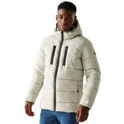 Kurtka z kapturem Regatta Laurade. Brązowe kurtki męskie Regatta, bez wzorów, z puchu, sportowe, z kapturem. Za 333.55 zł.