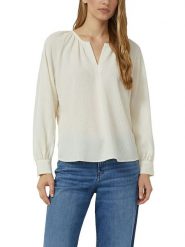 S.Oliver Bluzka w kolorze kremowym rozmiar: 44. Brązowe bluzki damskie S.Oliver, s, bez wzorów, bez kołnierzyka, bez ramiączek. Za 86.99 zł.