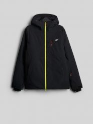 4F Kurtka narciarska membrana 8000 męska - czarna L. Czarne kurtki narciarskie i snowboardowe damskie 4f, l, bez wzorów, bez kaptura, narciarskie. Za 599.99 zł.