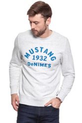 MUSTANG BLUZA Basic Crewneck LIGHT GREY MEL. 1007003 4163. Szare bluzy bez kaptura męskie Mustang, m. W wyprzedaży za 69.99 zł.