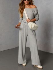 LA Angels 2-częściowy zestaw w kolorze szarym rozmiar: L. Szare spodnie dresowe damskie LA Angels, l, bez wzorów, z dresówki. Za 231.13 zł.