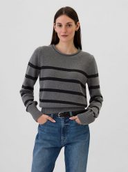 GAP Sweter w kolorze antracytowym rozmiar: XXS. Czarne swetry klasyczne damskie GAP, xxs, z bawełny, bez kołnierzyka. Za 88.02 zł.