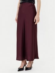 Guess Spódnica midi W5YD55 WF1T2 Bordowy Regular Fit. Czerwone spódniczki damskie Guess, s, z aplikacjami, z syntetyku, midi. Za 379.99 zł.