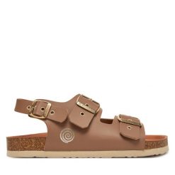 Sandały Dr. Brinkmann. Brązowe sandały damskie Dr. Brinkmann, bez wzorów, bez obcasa, na płaskiej podeszwie. Za 259.99 zł.