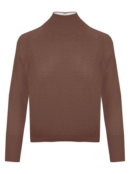 Malo Optimum Sweter w kolorze brązowym rozmiar: XL. Brązowe golfy damskie Malo Optimum, xl, bez wzorów, z kaszmiru, bez ramiączek. Za 304.99 zł.