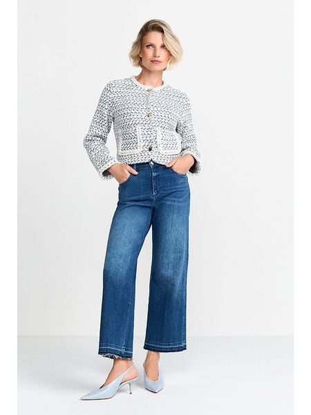 Rich&Royal Kardigan w kolorze biało-niebieskim rozmiar: XS. Białe kardigany damskie Rich&Royal, xs, bez wzorów, z wełny. Za 226.77 zł.