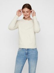 Vero Moda Sweter w kolorze kremowym rozmiar: XS. Brązowe swetry klasyczne damskie Vero Moda, xs, bez kołnierzyka. Za 65.85 zł.