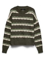 Vero Moda Sweter w kolorze zielono-oliwkowym rozmiar: XS. Brązowe swetry klasyczne damskie Vero Moda, xs, bez kołnierzyka. Za 149.95 zł.