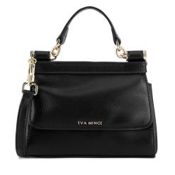 Torebka Eva Minge. Czarne torebki klasyczne damskie Eva Minge, bez wzorów, bez dodatków. Za 329.99 zł.