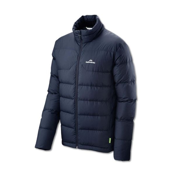 Kurtka puchowa Kathmandu Epiq V2. Niebieskie kurtki męskie KATHMANDU, l, bez wzorów, z materiału, bez kaptura. Za 927.00 zł.