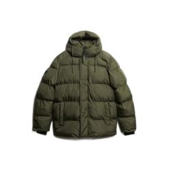 Kurtka puchowa Superdry. Zielone kurtki męskie Superdry., na zimę, m, bez wzorów, z puchu, eleganckie, bez kaptura. W wyprzedaży za 574.75 zł.