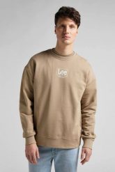 LEE LOGO LOOSE MĘSKA BLUZA KLASYCZNA NADRUK CREW CLAY L82ESP56 112145607. Bluzy bez kaptura męskie Lee, l. Za 159.99 zł.