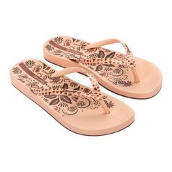 Japonki damskie Ipanema Anat Nature VIII. Brązowe klapki damskie Ipanema, bez wzorów, bez obcasa. Za 76.55 zł.