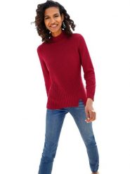 WITT WEIDEN Sweter w kolorze czerwonym rozmiar: 44. Czerwone golfy damskie WITT WEIDEN, prążkowane, bez kołnierzyka. Za 34.99 zł.