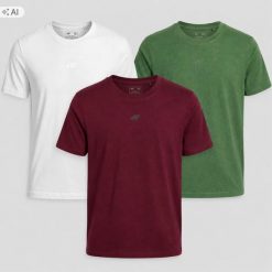 T-SHIRT MĘSKI 4F KOMPLET KOSZULEK 3 SZT KOLEKCJA LIMITOWANA M3947 SS26. T-shirty męskie 4f, m, bez wzorów, z bawełny, bez kołnierzyka. Za 182.98 zł.