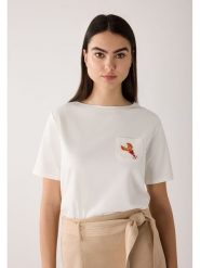 More & More Koszulka w kolorze kremowym rozmiar: 40. Białe bluzki damskie MORE & MORE, bez wzorów, bez kołnierzyka, bez ramiączek. Za 119.95 zł.