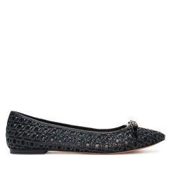 Baleriny TWINSET. Czarne baleriny damskie Twinset, bez wzorów, bez obcasa. Za 439.99 zł.
