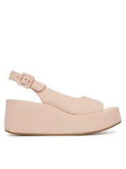 HÖGL Sandały 0-182512-85000 Beżowy. Brązowe sandały damskie HÖGL, bez wzorów, ze skóry, bez obcasa, na koturnie. Za 849.99 zł.