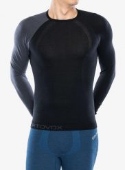 Bluza termoaktywna męska Ortovox 120 Comp Light Long Sleeve. Czarne bluzy bez kaptura męskie ORTOVOX, l, z dzianiny. Za 370.69 zł.