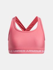 Biustonosz sportowy Under Armour G Crossback Bra-PNK. Czerwone biustonosze sportowe damskie Under Armour, bez wzorów, z materiału. Za 142.06 zł.