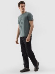 4F Spodnie casual cargo 4Way Stretch męskie - czarne S. Czarne spodnie materiałowe męskie 4f, bez wzorów, z materiału, casualowe. W wyprzedaży za 99.99 zł.