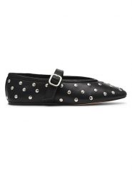 Steve Madden Skórzane baleriny w kolorze czarnym z paskiem rozmiar: 36. Czarne baleriny damskie Steve Madden, bez wzorów, bez obcasa. Za 221.15 zł.