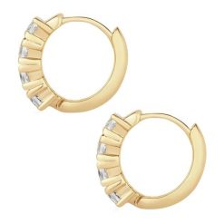 Glanzstücke München Kolczyki kola ze srebra próby 925 w zlocie zóltym z topazem 1 ct Damski. Żółte kolczyki damskie Glanzstücke München, z topazem, pozłacane. Za 349.99 zł.