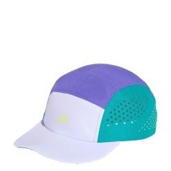 CZAPKA RUN 5-PANEL CLIMACOOL. Szare czapki z daszkiem damskie Adidas, bez wzorów, z materiału. Za 129.00 zł.