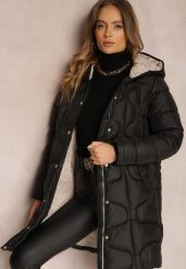 Czarna Kurtka Pikowana z Kapturem Tuula. Czarne kurtki damskie Renee, l, z aplikacjami, z kapturem. Za 189.99 zł.