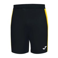 Spodenki do piłki nożnej męskie Joma Maxi. Czarne szorty męskie Joma, bez wzorów, z materiału. Za 59.00 zł.