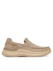 Skechers Półbuty Relaxed Fit: Hasting - Fielden 205066/TPE Beżowy. Brązowe półbuty męskie Skechers, z materiału, bez zapięcia. Za 289.99 zł.