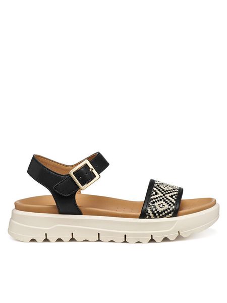 Geox Sandały D Xand 2.1S D65SZC 09B11 C9999 Czarny. Czarne sandały damskie Geox, bez wzorów, ze skóry, bez obcasa, na płaskiej podeszwie. Za 459.99 zł.