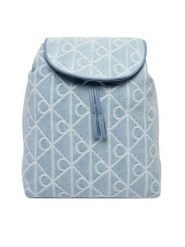 Calvin Klein Plecak Emblem Aop Denim Backpack LV04F3508G Niebieski. Niebieskie plecaki damskie CALVIN KLEIN, bez wzorów, z denimu. Za 529.99 zł.