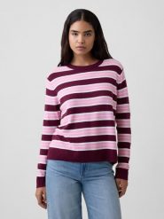 GAP Sweter w kolorze bordowo-jasnoróżowym rozmiar: M. Czerwone swetry klasyczne damskie GAP, m, z bawełny, bez kołnierzyka. Za 144.95 zł.