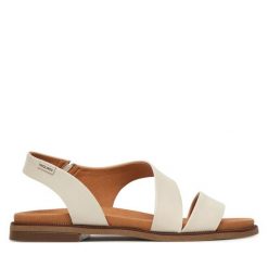 Sandały Pikolinos. Białe sandały damskie Pikolinos, bez wzorów, bez obcasa, na płaskiej podeszwie. Za 489.99 zł.