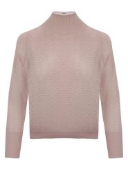 Malo Optimum Sweter w kolorze szaroróżowym rozmiar: S. Różowe golfy damskie Malo Optimum, s, bez wzorów, z kaszmiru, bez ramiączek. Za 304.99 zł.